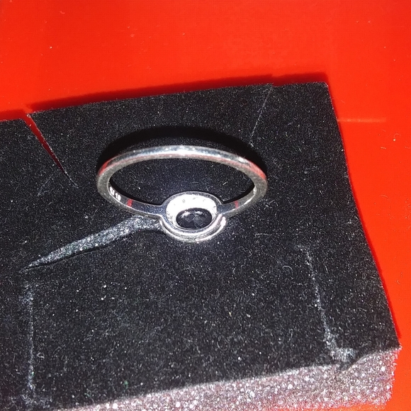 Sterling 925 Ring w/DIAMONDS & ONYX - Picture 5 of 7